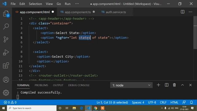 Dependent Dropdown List In Angular || Dependent Dropdown In Angular || Angular Tutorial || Angular смотреть онлайн
