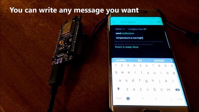 ESP8266 nodemcu arduino + Blynk send notification EVENTOR Widget смотреть онлайн
