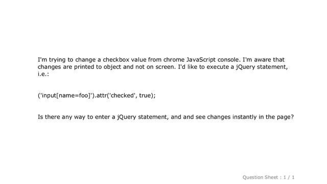 jQuery : testing jQuery statements in Chrome JavaScript console смотреть онлайн