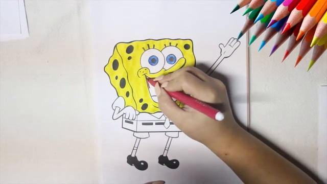 Coloring SPONGEBOB Drawing from SPONGEBOB SQUAREPANTS - Fun Sketch with BOOM TOONS смотреть онлайн