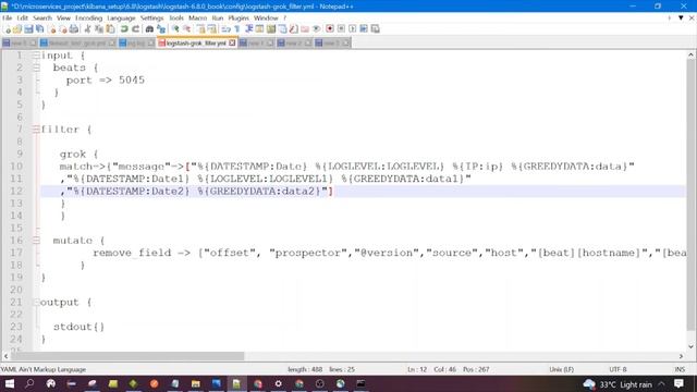 Demo - How Grok Filter works in Logstash to parse log data or text data смотреть онлайн