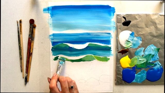 Картина для начинающих всего за 15 минут!/Drawing lesson for beginners смотреть онлайн