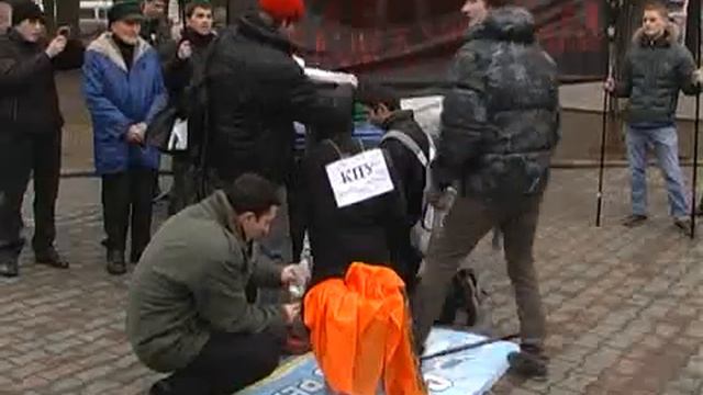 Как Одесса отмечает День соборности Украины 22 01 2009 смотреть онлайн
