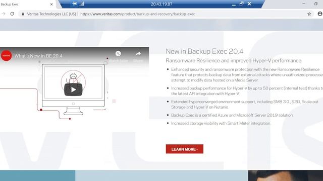 Veritas - Backup Exec 20.4 Deployment & New Features ? смотреть онлайн