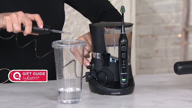 WaterPik 5.0 Water Flosser & SonicToothbrush w/6 Brush Heads & 5 Floss Tips on QVC смотреть онлайн