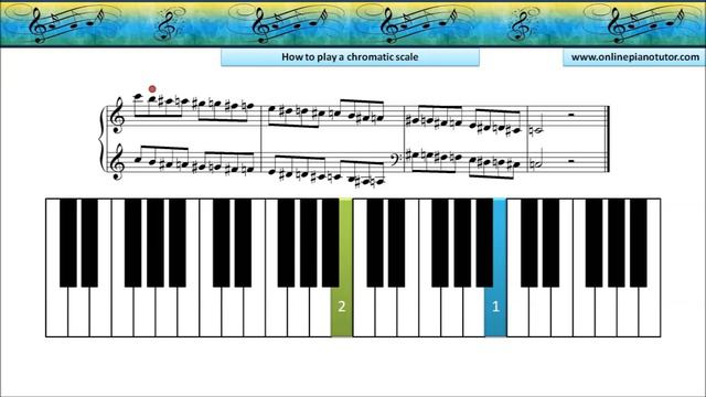 How to play a chromatic scale on the piano смотреть онлайн