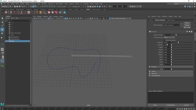 Maya Mash 2022 - Creating a chain using the curve node смотреть онлайн