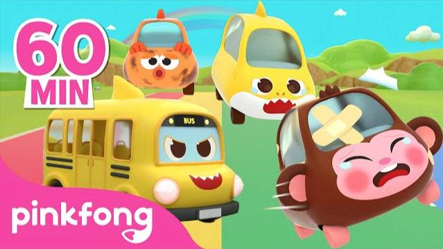 3D Car Songs for Kids | Wheels on the Bus, Baby Car and More! | Compilation | Pinkfong Baby Shark смотреть онлайн
