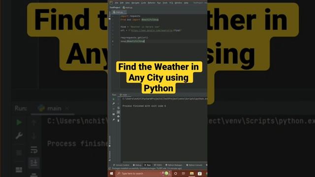 Find the Weather in Any City using Python смотреть онлайн