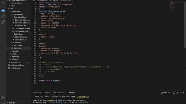 Styling React Component, Styled-components, CSS modules - React JS смотреть онлайн