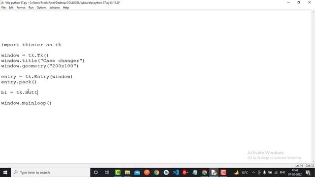 Write Python GUI program that takes input string and change letter to upper case смотреть онлайн