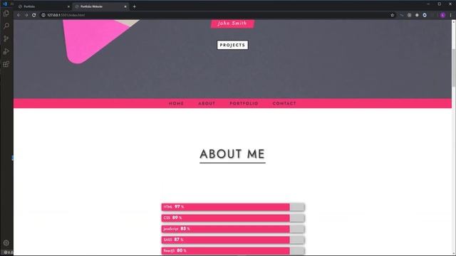 Responsive Portfolio Website with HTML, CSS, and JavaScript смотреть онлайн