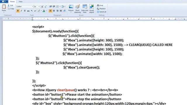 JQUERY EFFECTS CLEARQUEUE METHOD DEMO смотреть онлайн