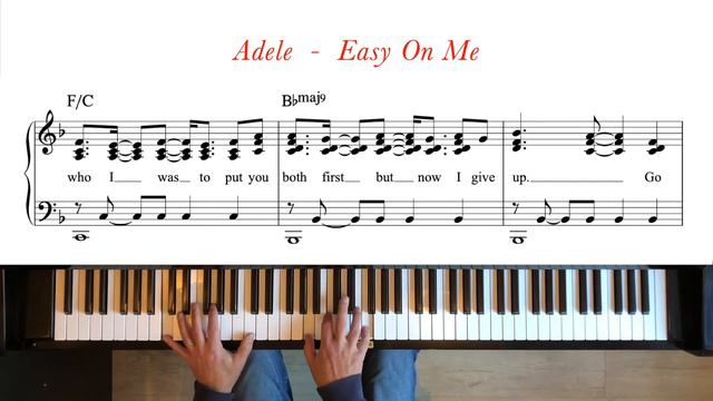 Adele - Easy On Me. Piano tutorial + sheet music. Intermediate смотреть онлайн