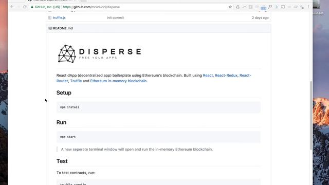 Disperse | React dApp (decentralized app) boilerplate using Ethereum's blockchain смотреть онлайн
