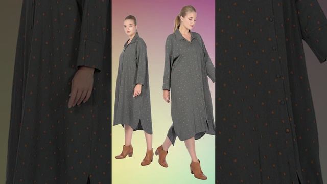 Платье. Женская одежда оптом. Большие размеры. Турция. Wholesale women clothing. Plus size. DARKWIN. смотреть онлайн