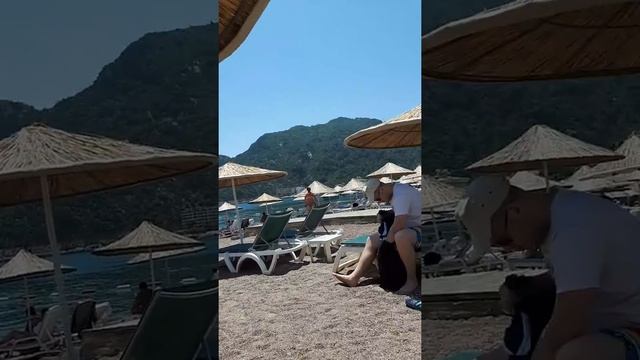 Мармарис.пляж.Marmaris the beach. смотреть онлайн