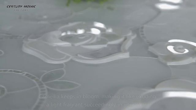 Marmomacc 2016, 3D Camellia Art Waterjet Mosaic 02, Centurymosaic Factory Manufacturer Supplier смотреть онлайн