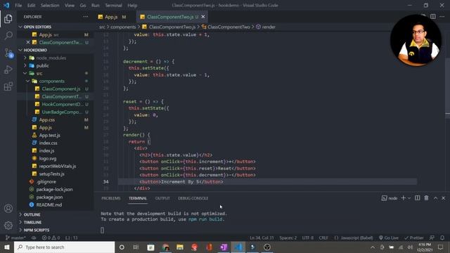 React Hook Tutorial - safe and unsafe operation using class component смотреть онлайн