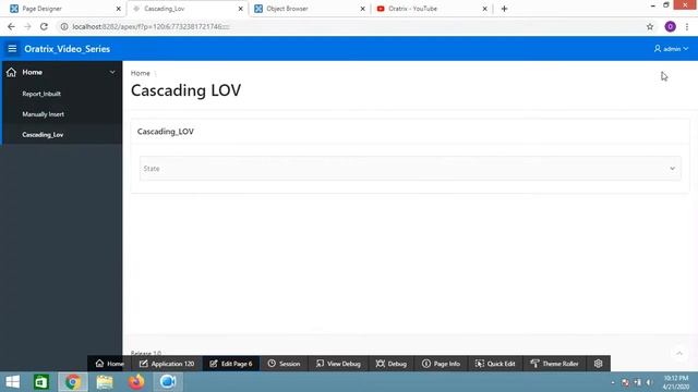 Cascading LOV in Oracle APEX смотреть онлайн