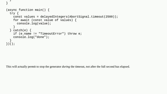 Can I prevent an `AsyncGenerator` from yielding after its `return()` method has been invoked? смотреть онлайн