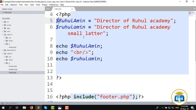 PHP Fundamentals Bangla Tutorial part-4: How to use PHP variables смотреть онлайн