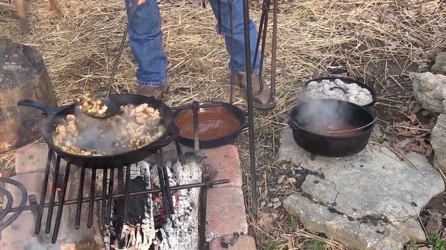 ENCHILADAS | Dutch Oven Campfire Cooking Enchiladas W/ Homemade Sauce
