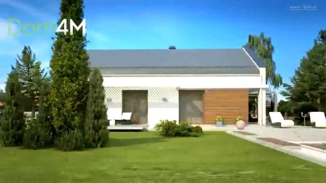 4M284 Проект современного дома для узкого участка 8 на 14 метров смотреть онлайн