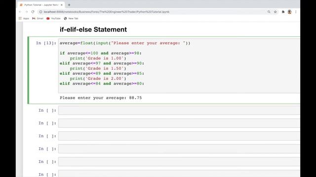 if elif else Statement | Python Programming FREE Tutorial | in preparation for Algorithmic Trading смотреть онлайн