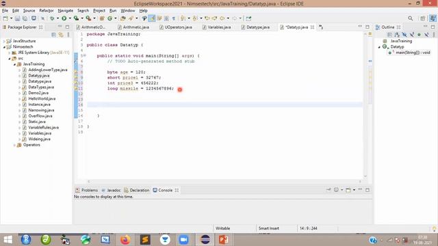 Primitive Data Types Size,Range and Defaults in Java смотреть онлайн