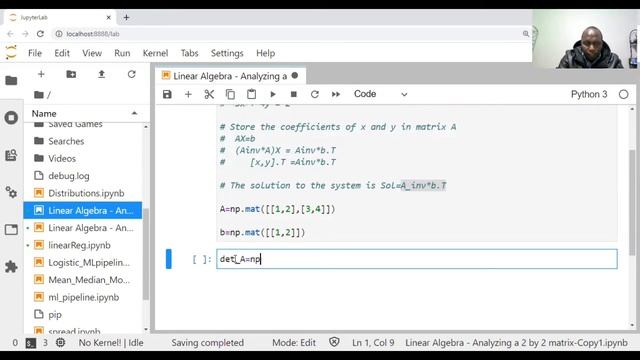 Solving a system of equations with two unknowns in Python 3 смотреть онлайн