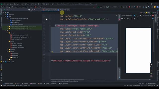 Custom Tab Layout Using View Pager 2 - Kotlin | Android Studio 2022 смотреть онлайн