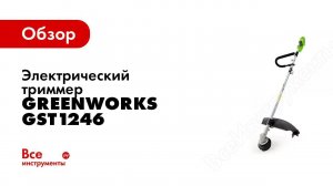 Обзор: электрический триммер Greenworks GST1246