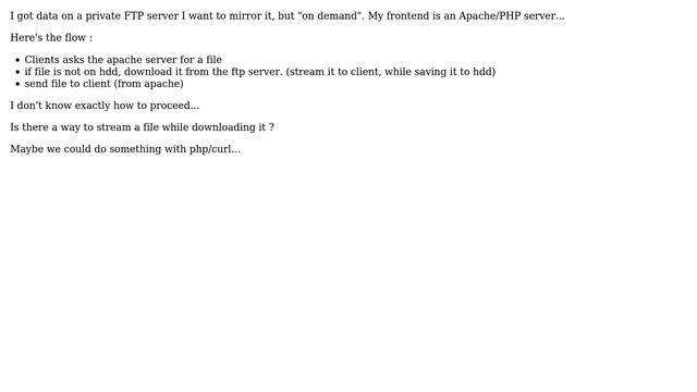 DevOps & SysAdmins: on the fly FTP mirror using Apache/Php смотреть онлайн