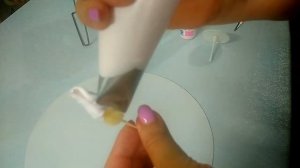 Торт на юбилей для женщины.Украшение прямоугольного торта кремом.