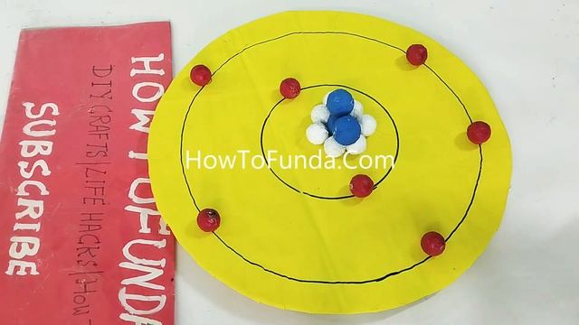 how to make a atom model science project - Bohr atomic model - atomic structure | howtofunda смотреть онлайн