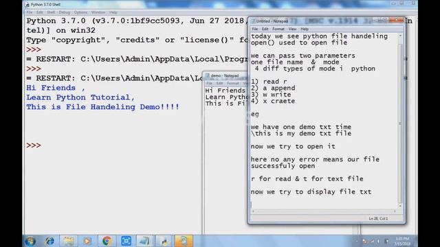 Tutorial -21 Python File Handling Open Read .txt file Part-1 смотреть онлайн