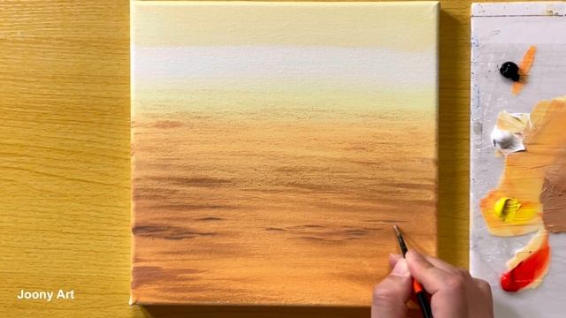 Sparkling GOLDEN Sea / Acrylic Painting Tutorial / STEP by STEP #236 смотреть онлайн