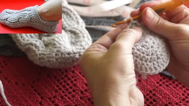 Следки крючком с узором " коса" часть 1(knitting sledkov) (В №32) смотреть онлайн