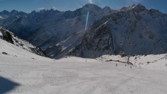 POV 4K Эльбрус спуск Кругозор-Азау до 99 км/ч смотреть онлайн