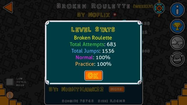 Broken Roulette ( Easy demon 100% Completed By: Noflix ) смотреть онлайн