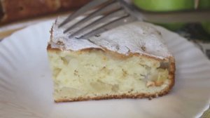 Яблочный пирог. Вкусная выпечка к чаю без миксера. Домашняя выпечка с яблоками.