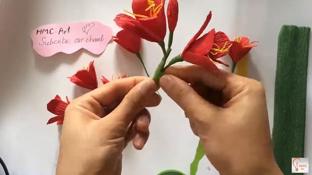 How to make Clivia from paper - HMC Art смотреть онлайн