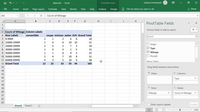 Pivot Table in Excel -Frequency Distributions, Mean, Median, SD - A1#4,11 смотреть онлайн