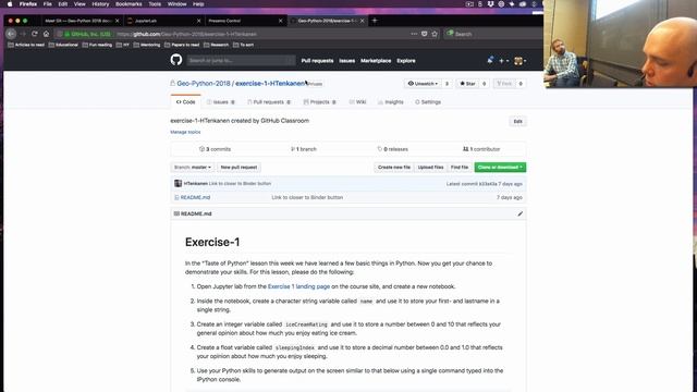 Geo-Python Lesson 2.1 - Version control and using Git with GitHub смотреть онлайн