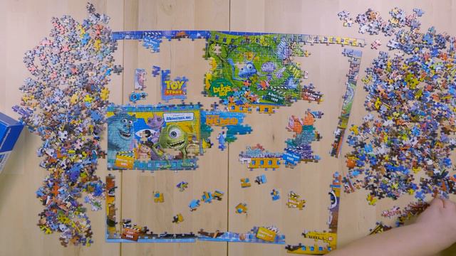 Doing a 1000 Piece Pixar Puzzle in (Almost) Real Time Ravensburger Puzzle смотреть онлайн