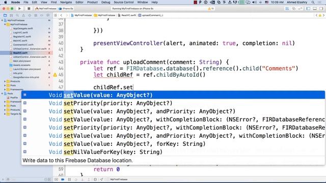 firebase v3.0 for iOS بالعربي - Part 12 - Database 6 - observeSingleEventType method смотреть онлайн