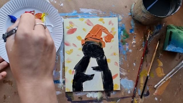 КОТ |?|Рисование красками просто для детей и взрослых смотреть онлайн