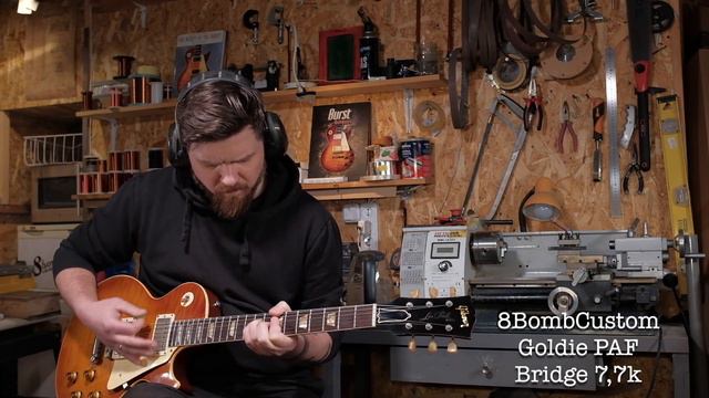 Gibson Custombucker VS 8Bomb Goldie PAF [pickups comparison] смотреть онлайн