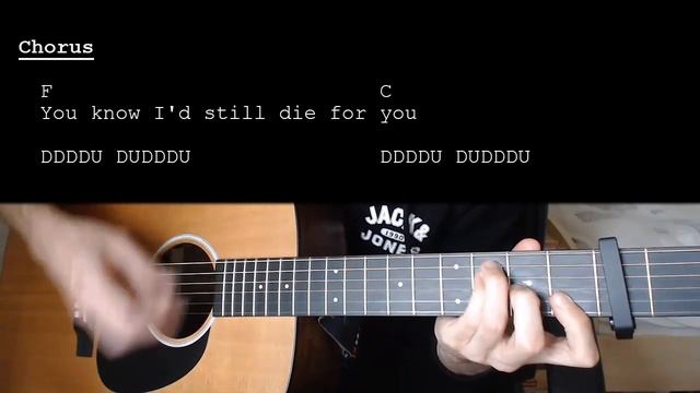 Joji - Die For You EASY Guitar Tutorial With Chords / Lyrics смотреть онлайн